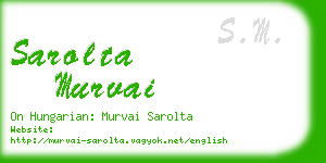 sarolta murvai business card